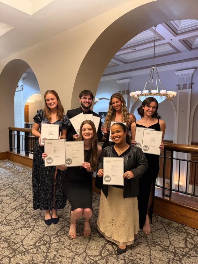 So proud to announce that our students won a plethora of awards at the American Advertising Awards in Roanoke last night!! 🏆🙌 @aafnational @aafroanoke 

Students submitted materials from class and were recognized for both design and marketing materials! 

Here’s a list of all the awards given!!

🏆🏅Student Best of Show and Gold Student ADDY: 
Jaydon Bledsoe, Destiny Gertz, and Olivia Hess for “Secrets of the Saree”

🏆🏅Judges Choice and Gold Student ADDY: Lauren Barr, Katie Bonds, and Abbey Shaull for “RE:Made”

🏅Gold Student ADDY: Ashley Turman, Jaydon Bledsoe, and Destiny Gertz for “EAT IRL”

🏅Gold Student ADDY: Kathryn Bonds for “Kittredge Press Co.”

🥈Silver Student ADDY: Kate Fricke, Abigail Wanaselja, Grace Greer, and Olivia Tadlock for “Fuel Like A Female”

🥈Silver Student ADDY: Kate Fricke & Abigail Wanaselja for “Echos of Nalu”

🥈Silver Student ADDY: Jaydon Bledsoe for “Golden Boy”

Couldn’t be more proud of all of their hard work and dedication:)
